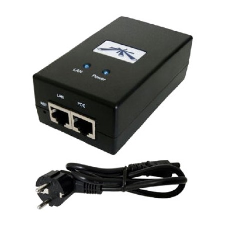 passiver 100-mbit/s-power-over-ethernet-injektor poe-24v 24w 1a