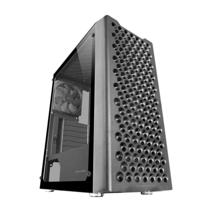 MARS GAMING Caja para PC semitorre con ventana de cristal