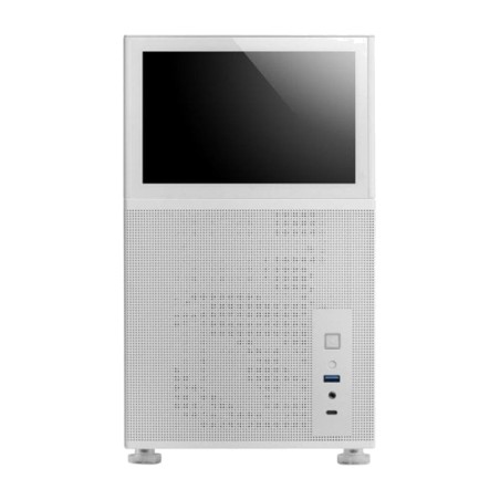 kompaktní skříň pc s displejem ips a tvrzeným sklem mc-lcd micro-atx 8"