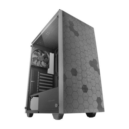 skříň pc semi-tower s oknem z tvrzeného skla mc-q3-atx