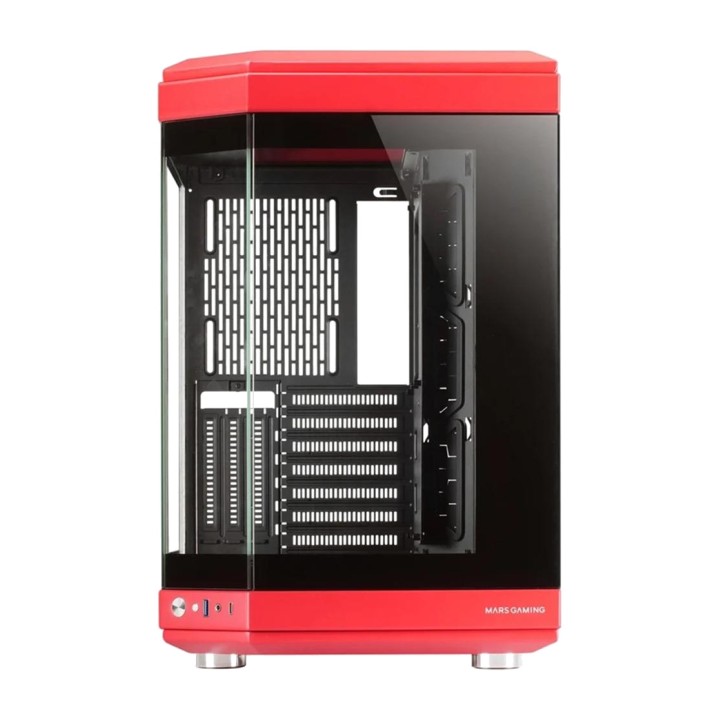 MARS GAMING Semi-tower datorchassi med trippelpanel av
