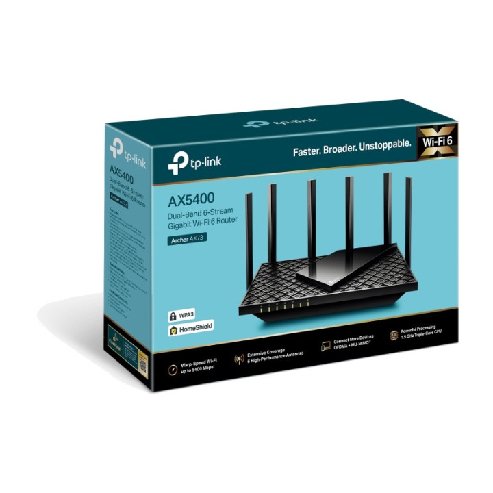 TP-LINK Router WiFi 6 de doble banda con puertos Gigabit y