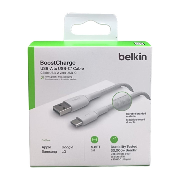 BELKIN Cablu împletit de încărcare și date cu conectori USB