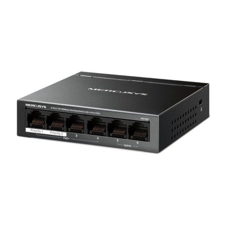 MERCUSYS Desktop-Switch mit 6 Ports und PoE MS106P