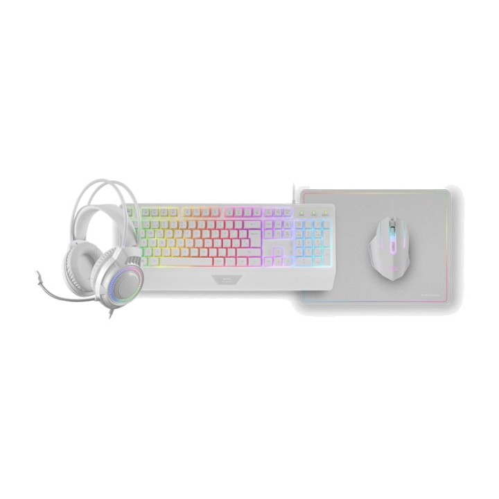 MARS GAMING Pack de teclado en francés, ratón, auriculares y