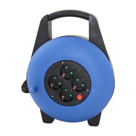 kabelrulle med 4 uttag 10m 3x1,5mm 16a 250v 3000w