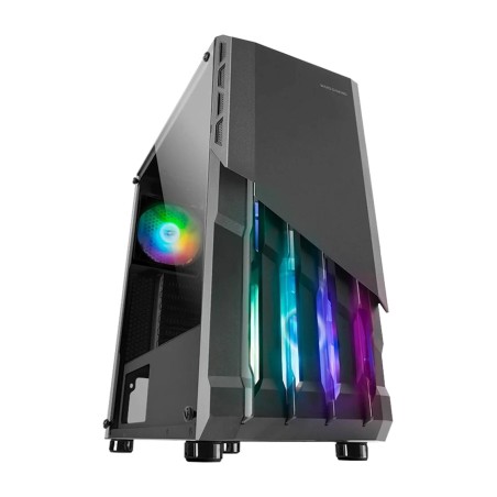 félig torony ház pc-hez teljes oldalablakkal és rgb világítással mc-x2-atx