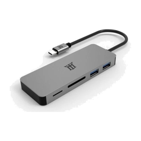večportno vozlišče z bralnikom kartic premium-5en1 2xusb3.2 1xusb-c sd-microsd
