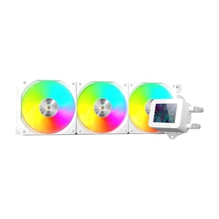 refrigeración líquida aio para cpu con pantalla personalizable e iluminación argb ml-vision360 3x120mm