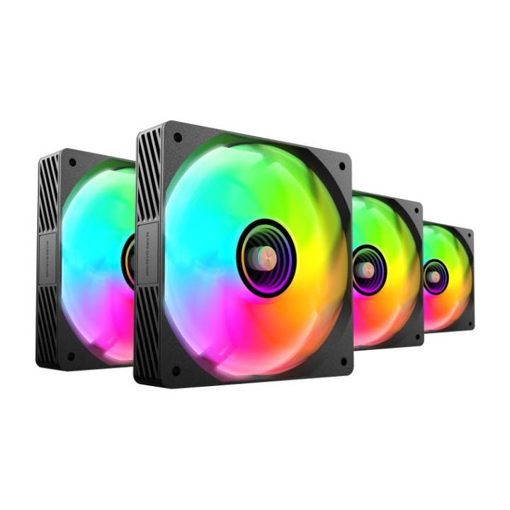 MARS GAMING PC-Gehäuselüfter-Kit mit ARGB-Beleuchtung, Hub