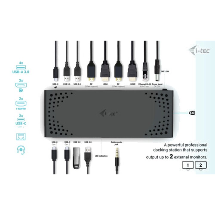I-TEC Station d’accueil universelle USB-C avec double