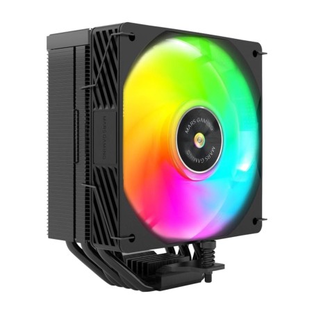 disipador de aire de doble torre para cpu con ventilador pwm e iluminación argb mcpu-x5argb 120mm