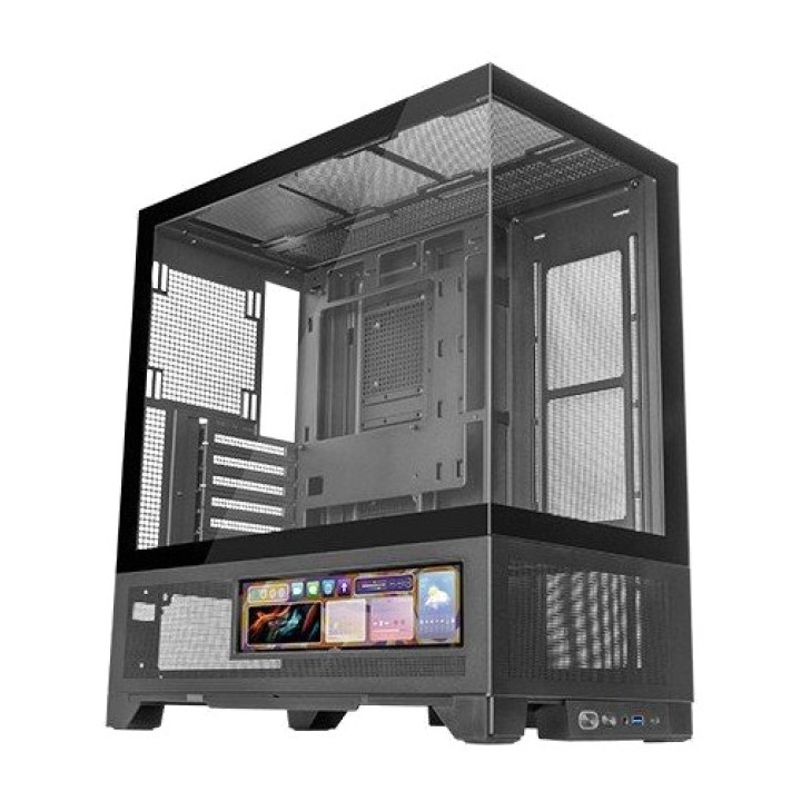 MARS GAMING Semitower pc-kabinet med LCD-skærm og