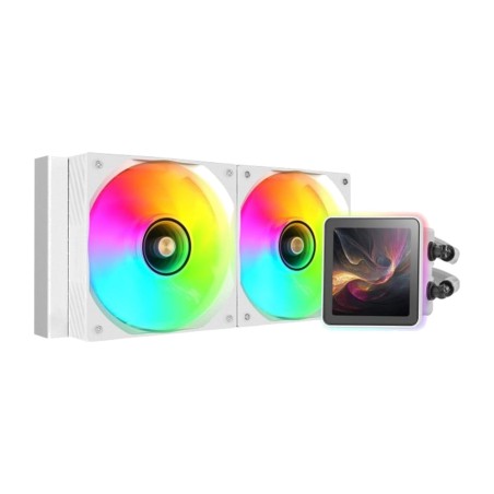refroidissement liquide aio pour cpu avec écran ips et éclairage argb ml-visionpro240 2x120mm