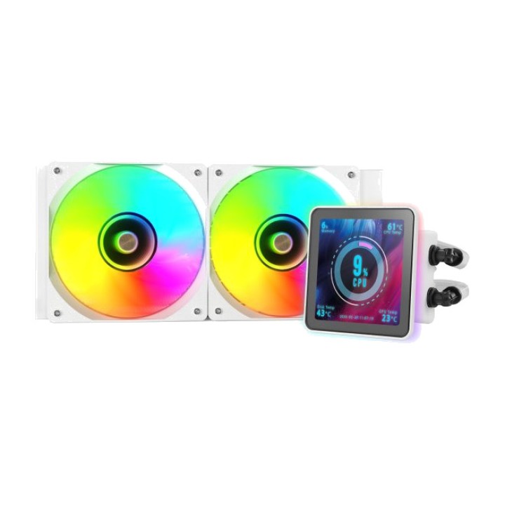 MARS GAMING Refrigeración líquida AIO para CPU con pantalla