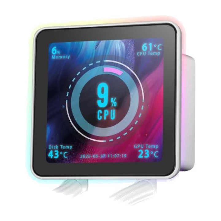 MARS GAMING Raffreddamento a liquido AIO per CPU con schermo