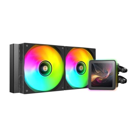aio-flüssigkeitskühlung für cpus mit ips-display und argb-beleuchtung ml-visionpro240 2x120mm