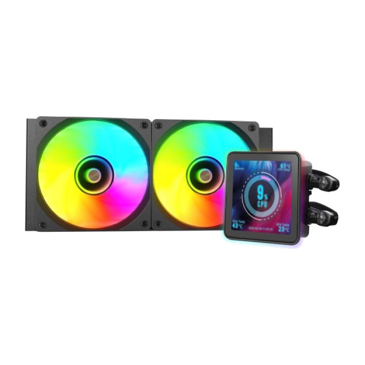 MARS GAMING Refrigeración líquida AIO para CPU con pantalla