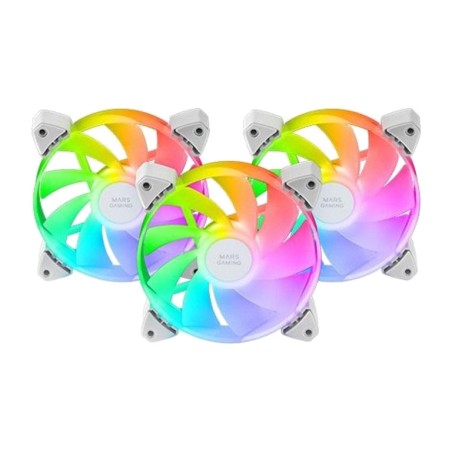 kit de ventilateurs à pales inversées pour boîtier pc avec éclairage argb mf-3ar 3x120mm