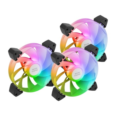 kit di ventole con pale invertite per case pc con illuminazione argb mf-3ar 3x120mm