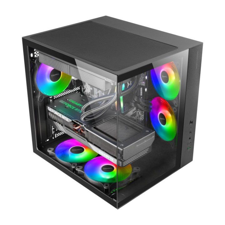 MARS GAMING Case per PC a cubo con vetro temperato MC-VONE