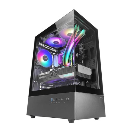 tyst midi-tower-chassi för dator med härdat glas och frgb-belysning mc-xo-atx