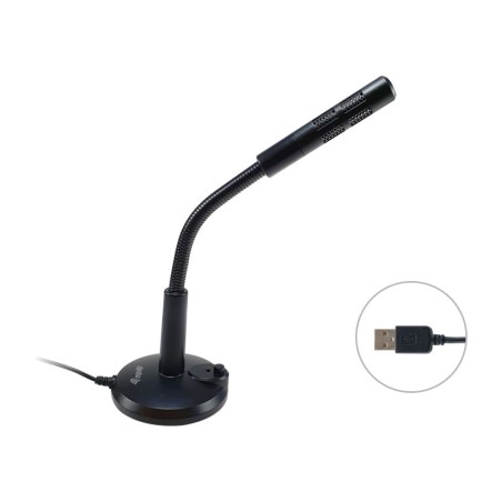 microfono usb omnidirezionale da scrivania con braccio flessibile e pulsante di disattivazione audio