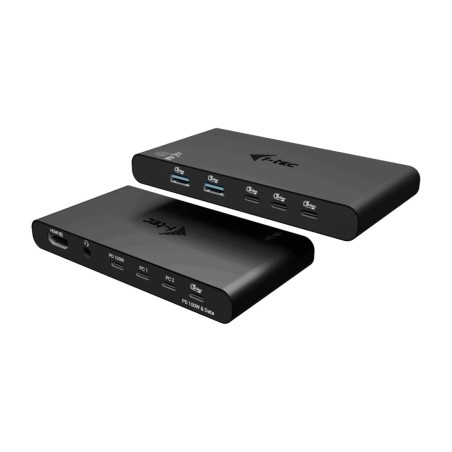 docking station kvm 11 en 1 para 2 equipos con hdmi 4k c31kvmhdmidockpd 2x100w