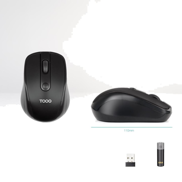 TOOQ Mouse wireless ambidestro con 4 pulsanti TQMW-1103