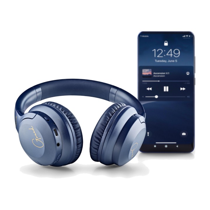 NGS Hopfällbara trådlösa Bluetooth 5.1-hörlurar på örat