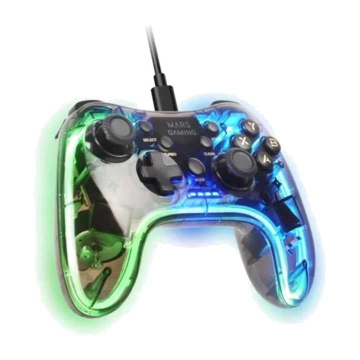 MARS GAMING Mando multiplataforma con cable y vibración