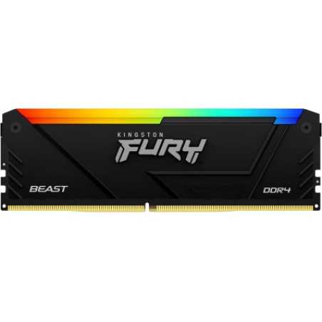 mémoire ram dimm illuminée pour pc de bureau fury-beast-rgb ddr4 3600mt/s 16gb cl18 kf436c18bb2a/16