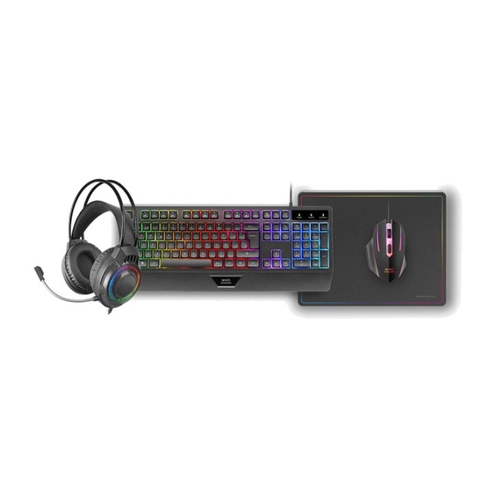 MARS GAMING Pack avec clavier espagnol, souris, casque et