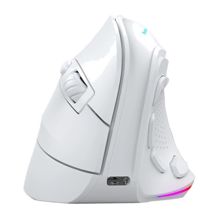 rechargeable wireless ergonomic vertical mouse with rgb lighting mmsk tri-mode