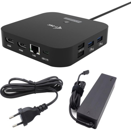 10-in-1 usb-c docking station with dual hdmi and universal charger c31dualhdmidpd100 100w