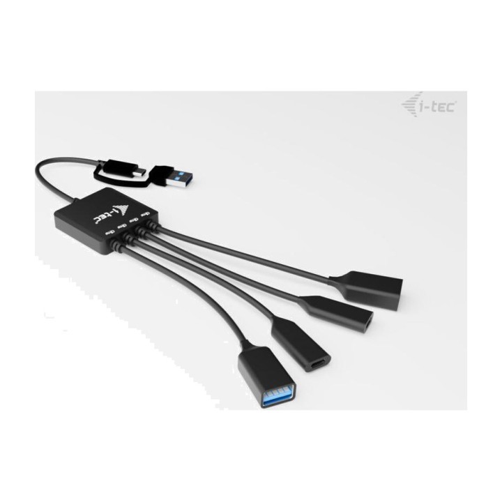 I-TEC Hub USB-C/USB-A con cable y 4 puertos CACBLHUB2A2C