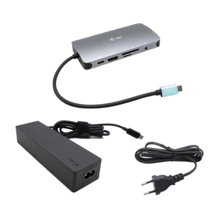 mini docking station usb-c 11 in 1 con hdmi, vga, rete e caricatore c31nanovga100 100w