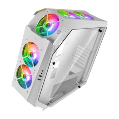 case pc mid tower con controller per l'illuminazione mc51 atx-argb 5x120mm