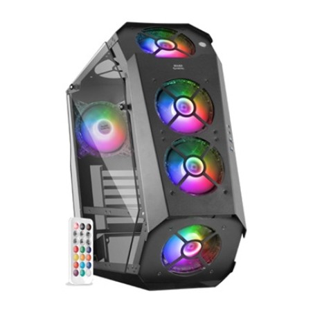 caja para pc semitorre con controladora de iluminación mc51 atx-argb 5x120mm