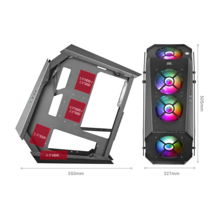 MARS GAMING Case PC mid tower con controller per