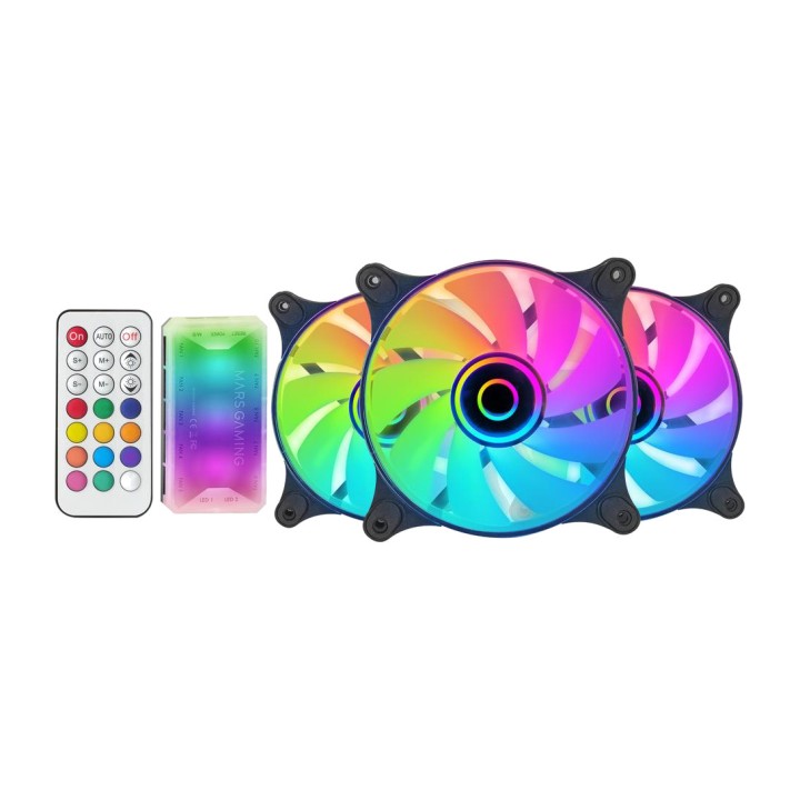 MARS GAMING Kit di ventole per case PC con specchio infinito