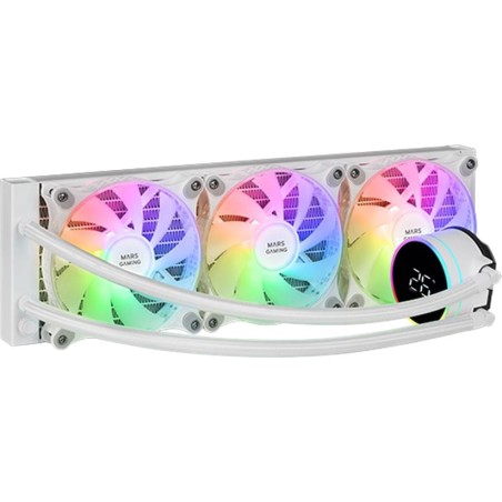 refroidissement liquide aio pour cpu avec écran, ventilateurs pwm et éclairage argb ml-lcd360 3x120mm
