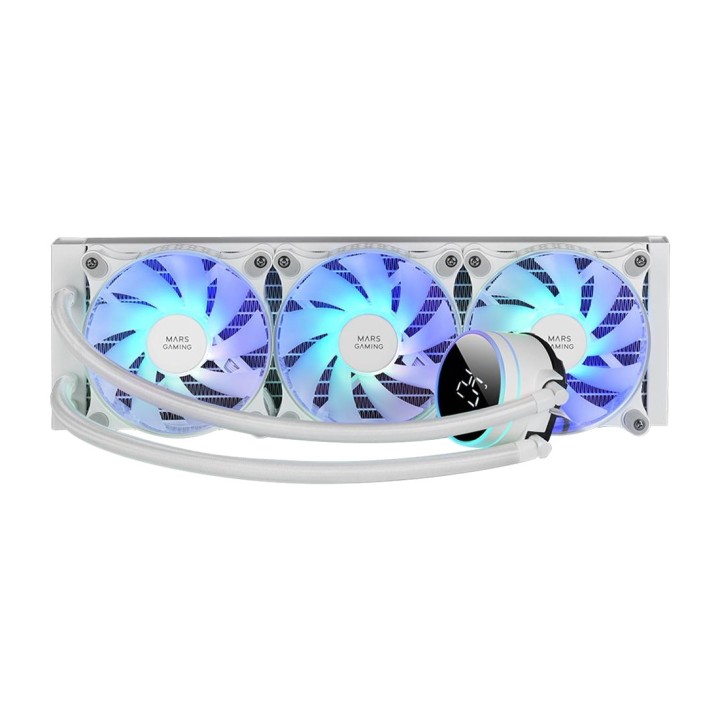 MARS GAMING Refroidissement liquide AIO pour CPU avec écran,