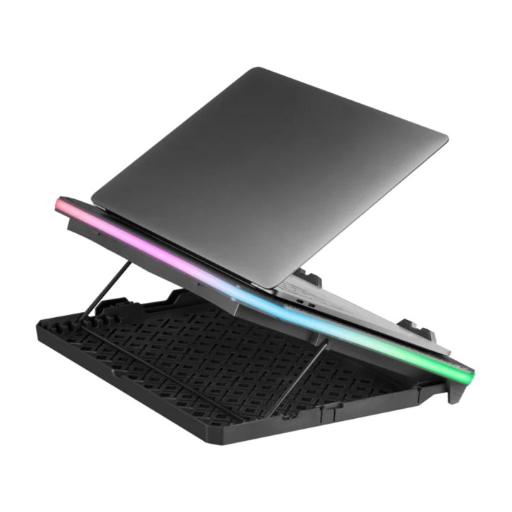 MARS GAMING Cooling pad with mobile phone holder for laptops