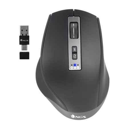 ratón láser inalámbrico multidispositivo recargable de 6 botones blur-rb 3200dpi