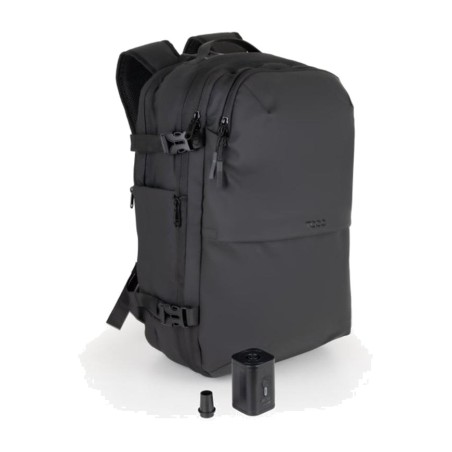 laptop backpack with vacuum compression and included air pump tqbp-v101 17" 30-55l