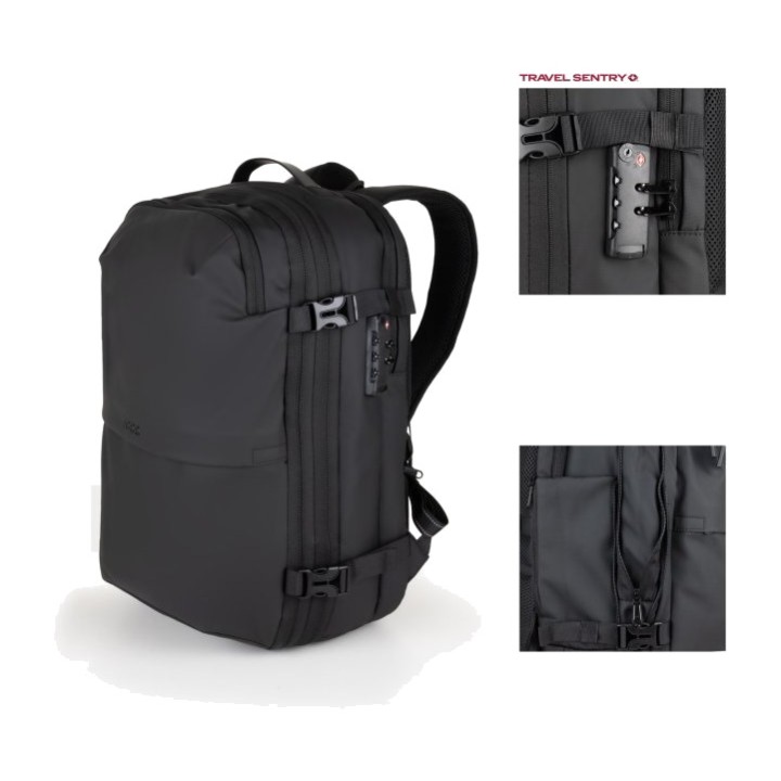 TOOQ Laptop-Rucksack mit Vakuumkompression und integrierter