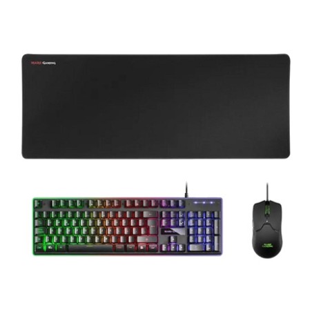 pack gaming de teclado en español, ratón y alfombrilla mcpx qwerty-es