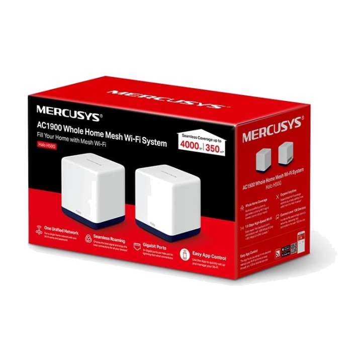 MERCUSYS Sistema wifi mesh de dupla faixa HALO-H50G AC1900 2