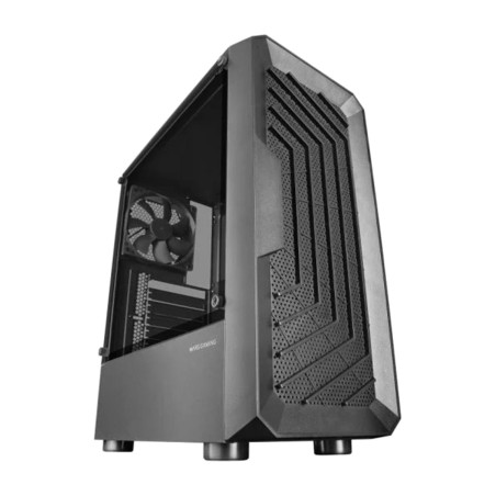 semi-tower datorchassi med framsida i nät mc-2000 atx-120mm